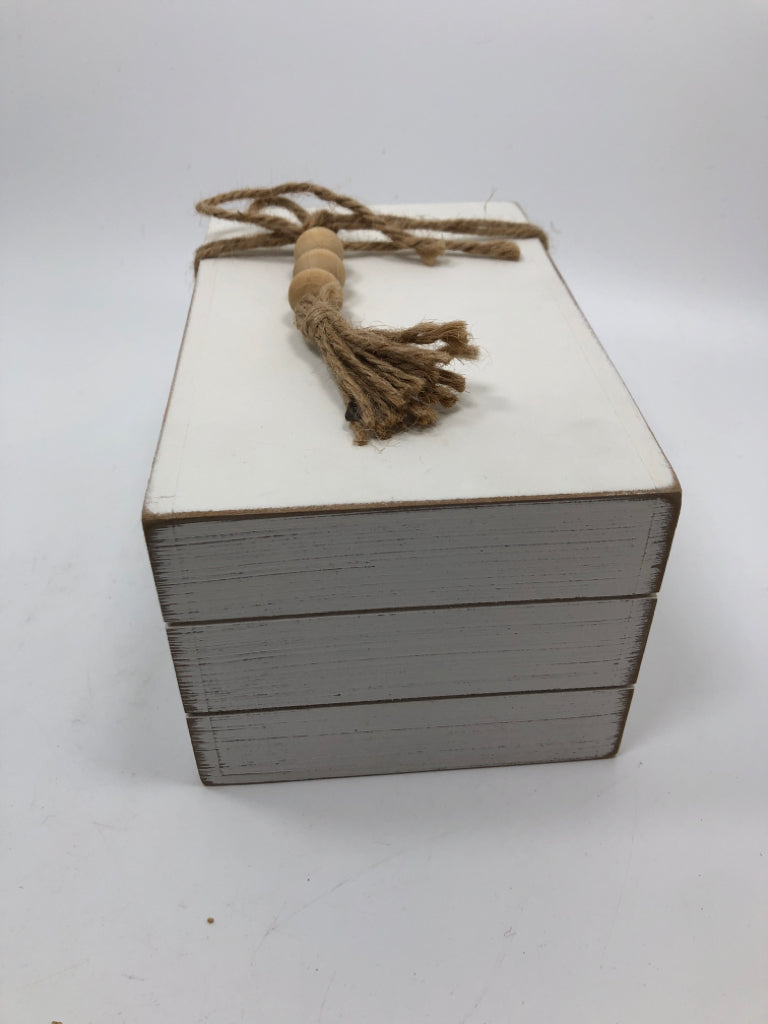 STACKED BOOK DECOR 'FALL FAMILY AND FOOTBALL'.
