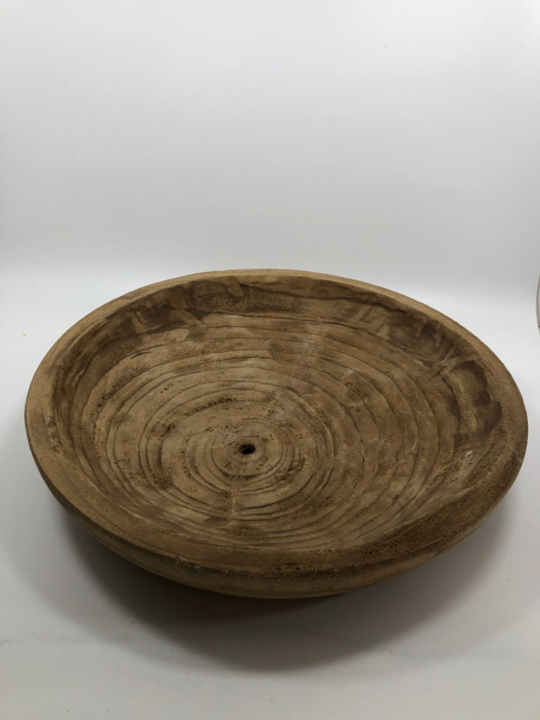 NATURAL GROWTH-RING WOODEN TRAY.