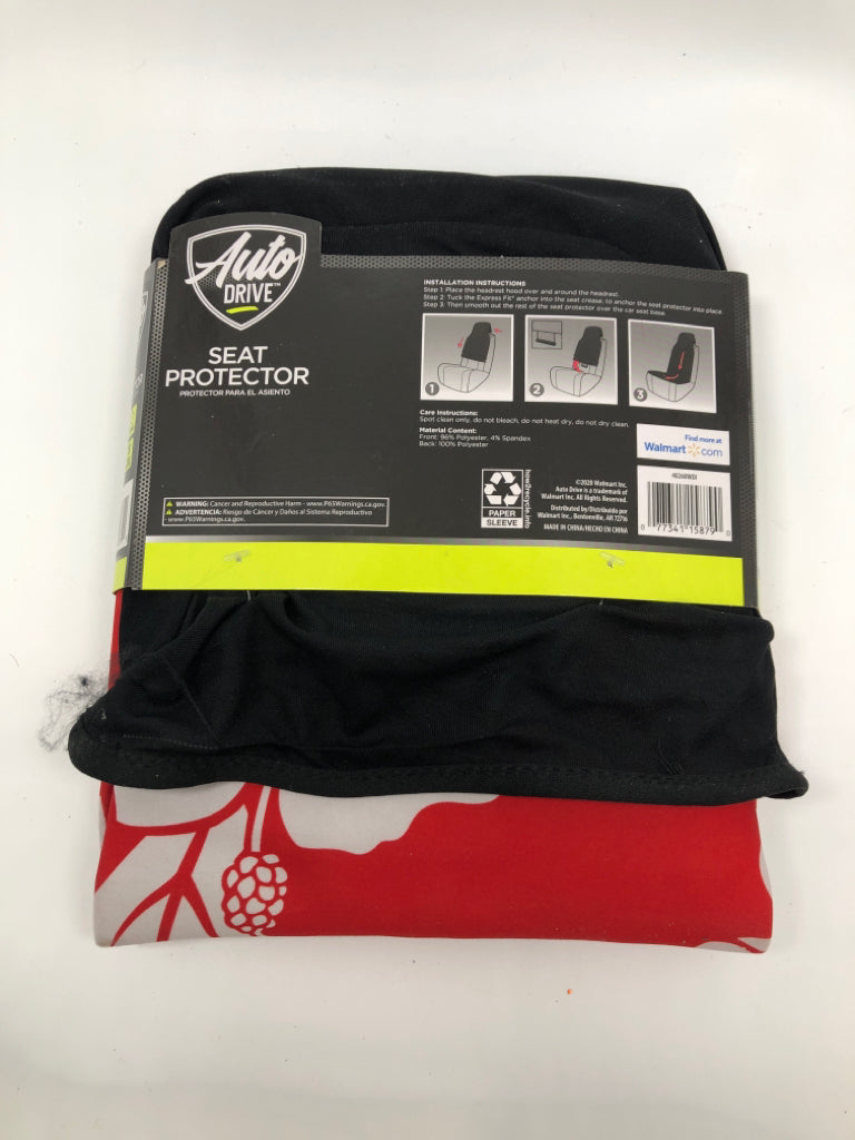NIP RED FLORAL CAR SEAT PROTECTOR.
