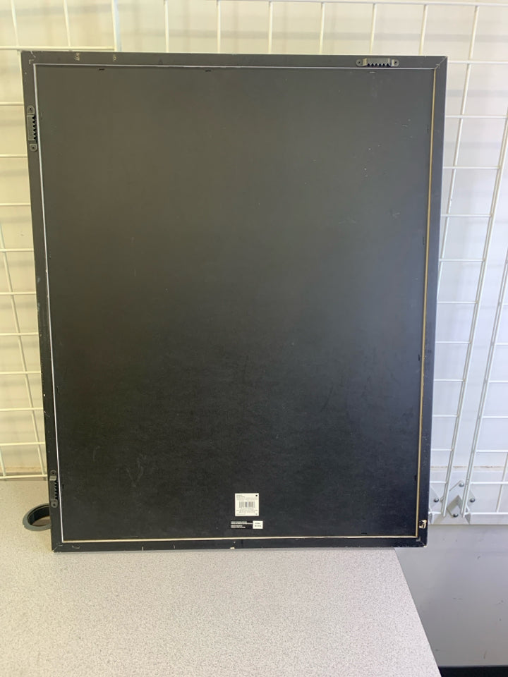 CHALKBOARD DISTRESSED WHITEWASHED FRAMED ART.