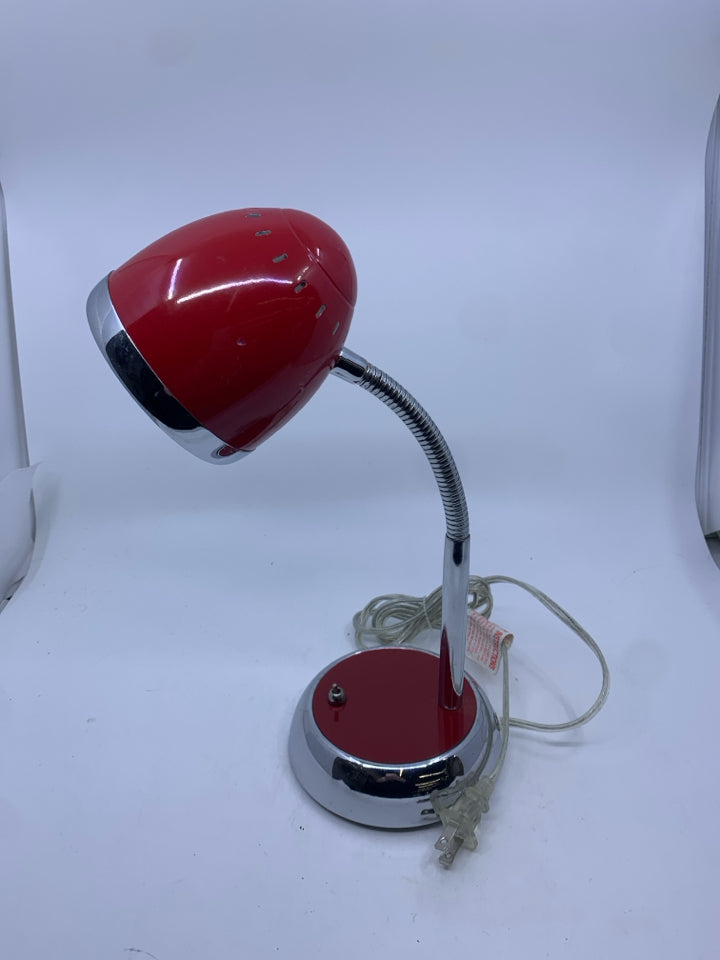 RED DESK LAMP.