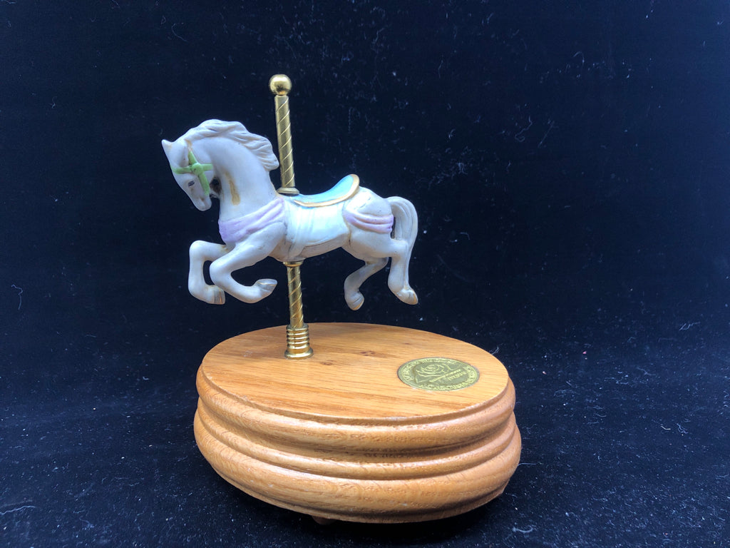 CAROUSEL HORSE MUSIC BOX.