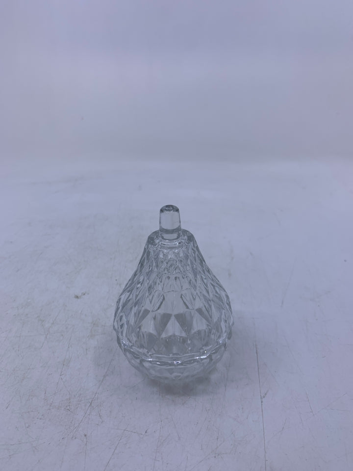 GLASS TEXTURED PEAR SHAPED.