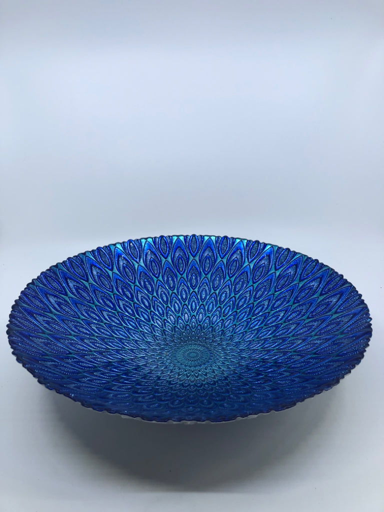 TEAL AND BLUE SHIMMER BOWL.