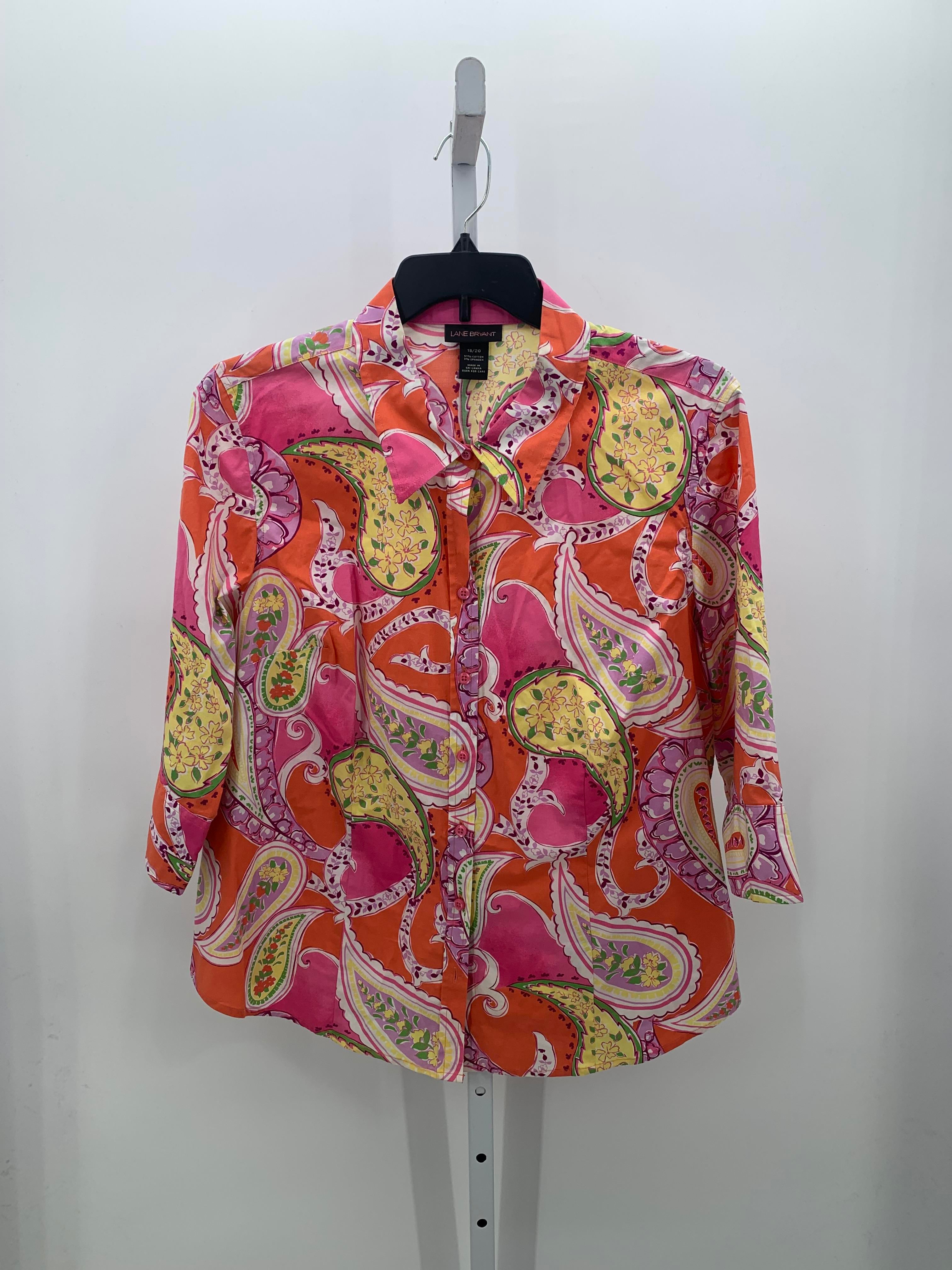Lane Bryant Size 18/20 W Womens 3/4 Sleeve Shirt