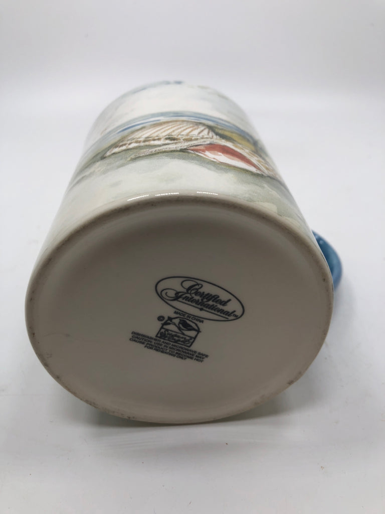 WATERCOLOR BEACH SCENE MUG.