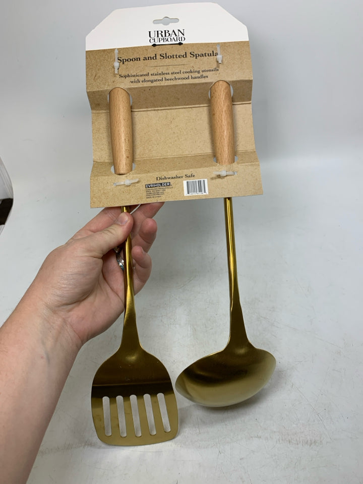 NIP URBAN CUPBOARD SPOON/SLOTTED SPATULA SET.