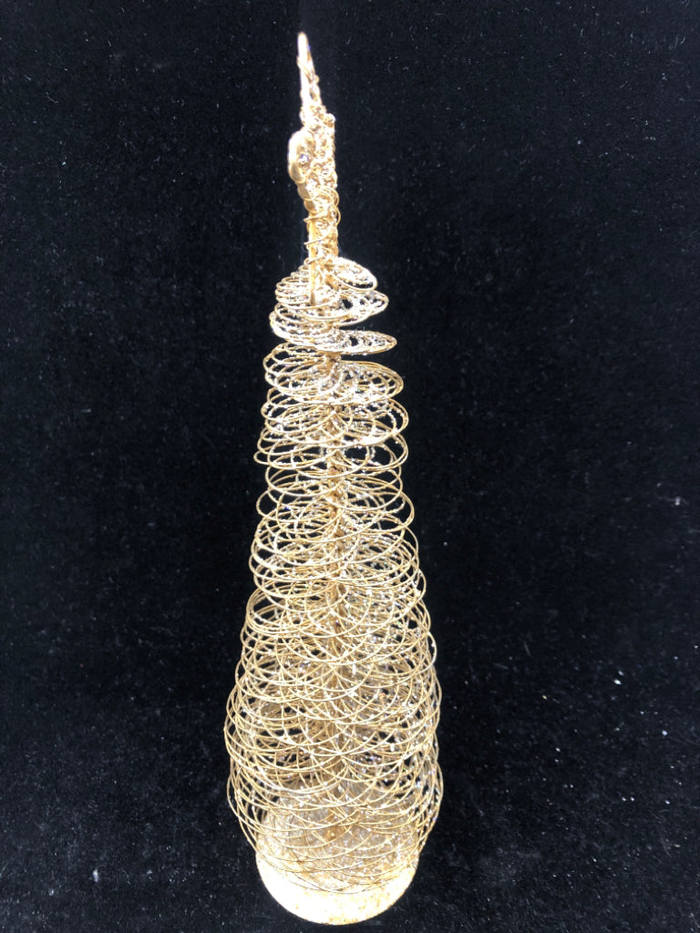 GOLD WIRE TREE W/ GLITTER.