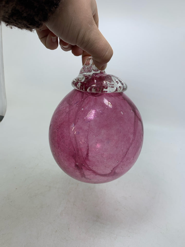 LARGE BLOWN GLASS ORB.