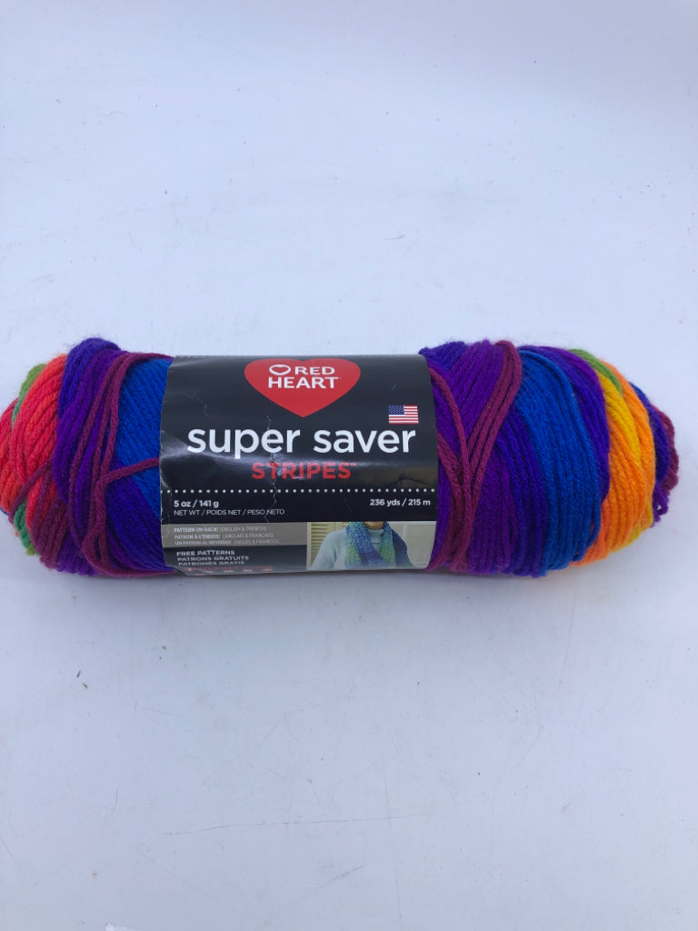 RED HEART RAINBOW YARN.