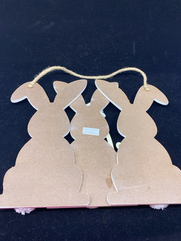 WELCOME BUNNY WALL HANGING.