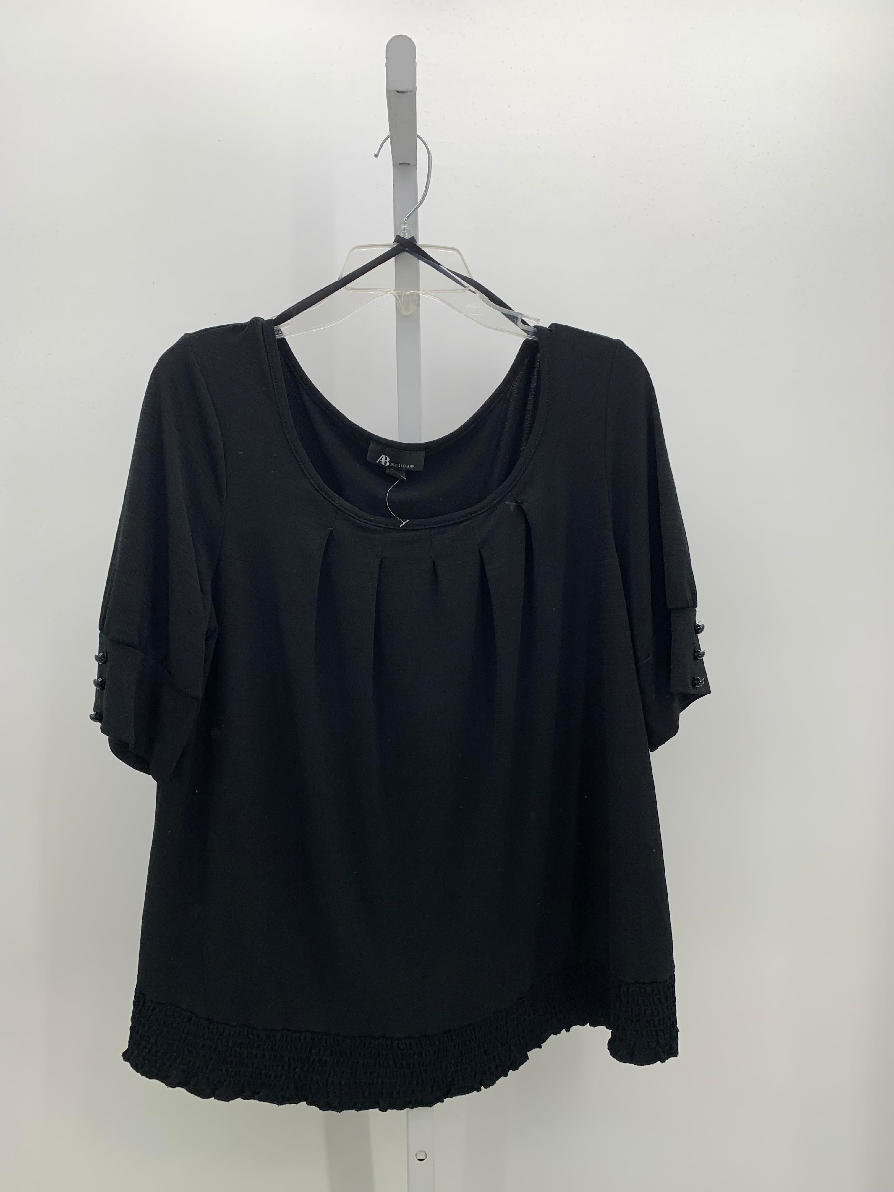 Ab Studio Size Extra Large Misses Short Sleeve Shirt