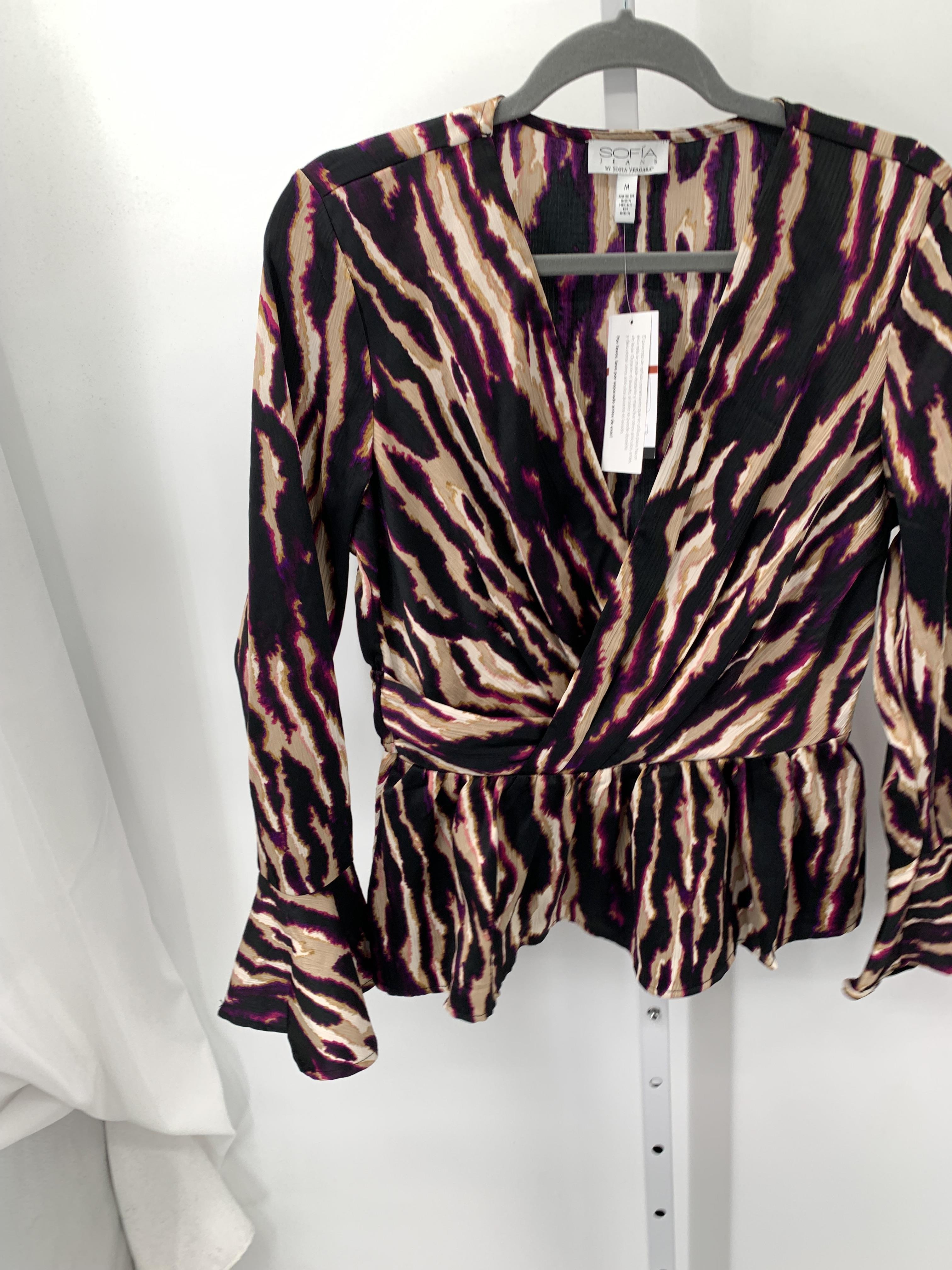 Sofia Size Medium Misses Long Sleeve Shirt