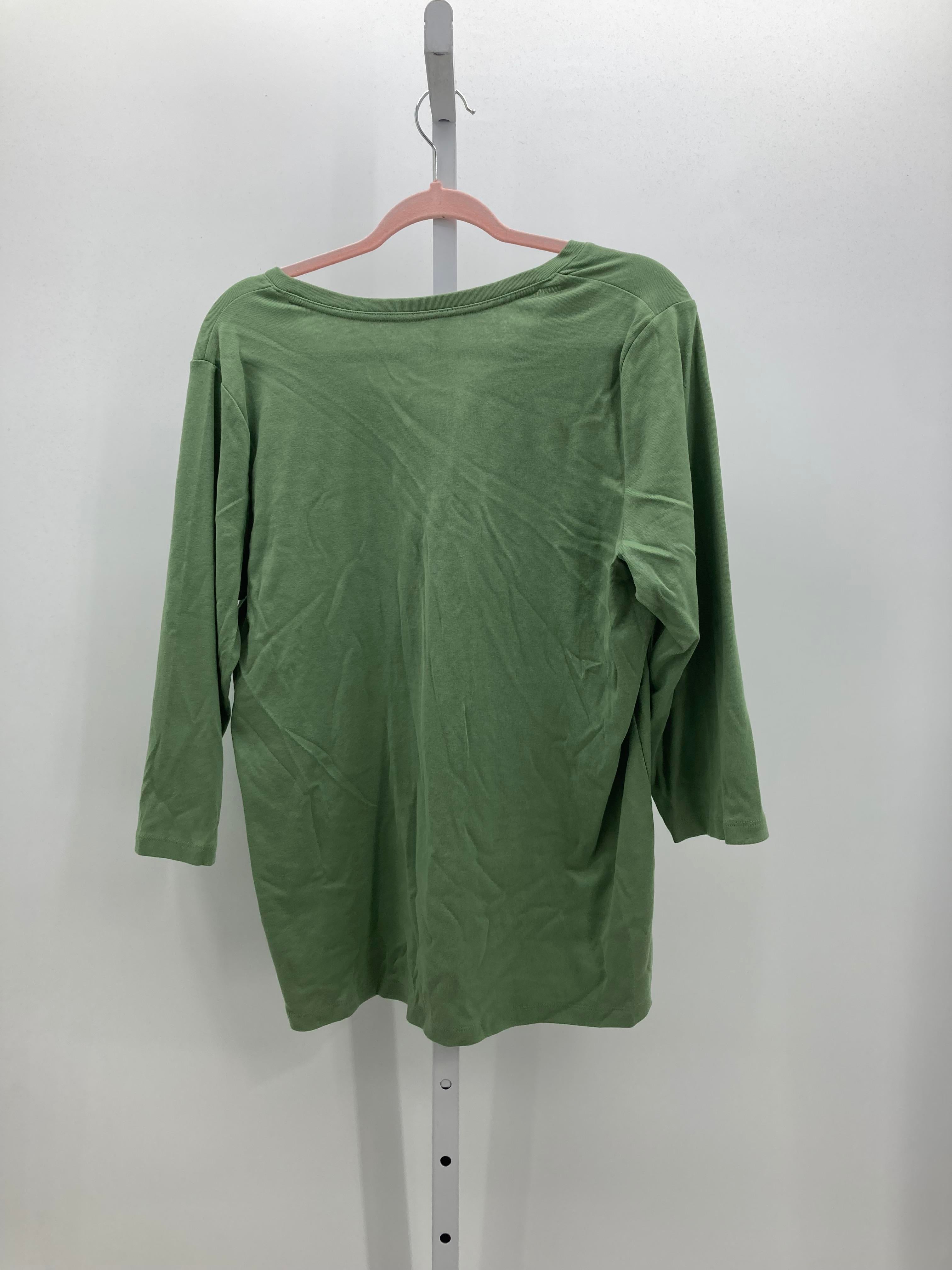 St. Johns Bay Size Extra Large Misses 3/4 Sleeve Shirt