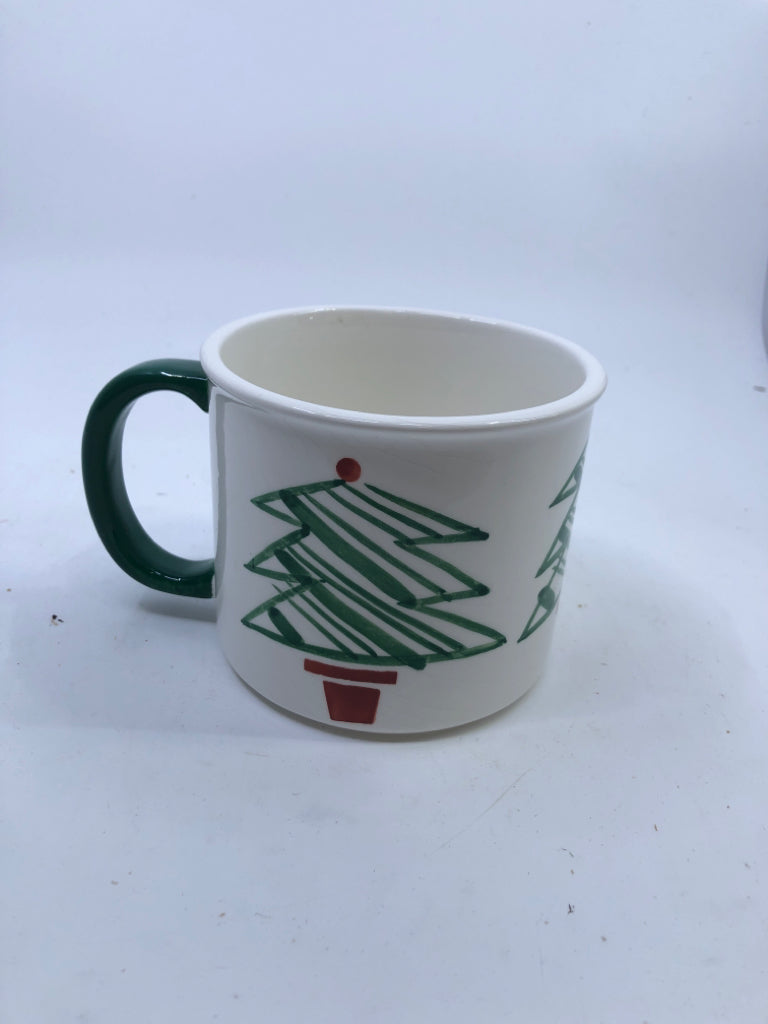 CHRISTMAS TREE MUG- CRATE & BARREL.