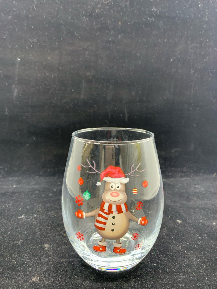 REINDEER STEMLESS WINE GLASS.