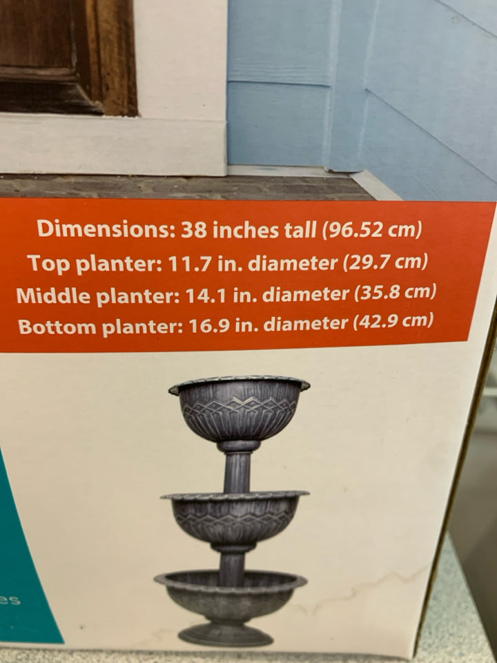 3-TIER URN PLANTER IN BOX.