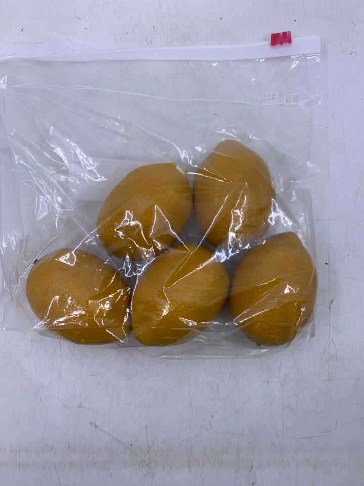 BAG OF FAUX LEMONS FILLER.