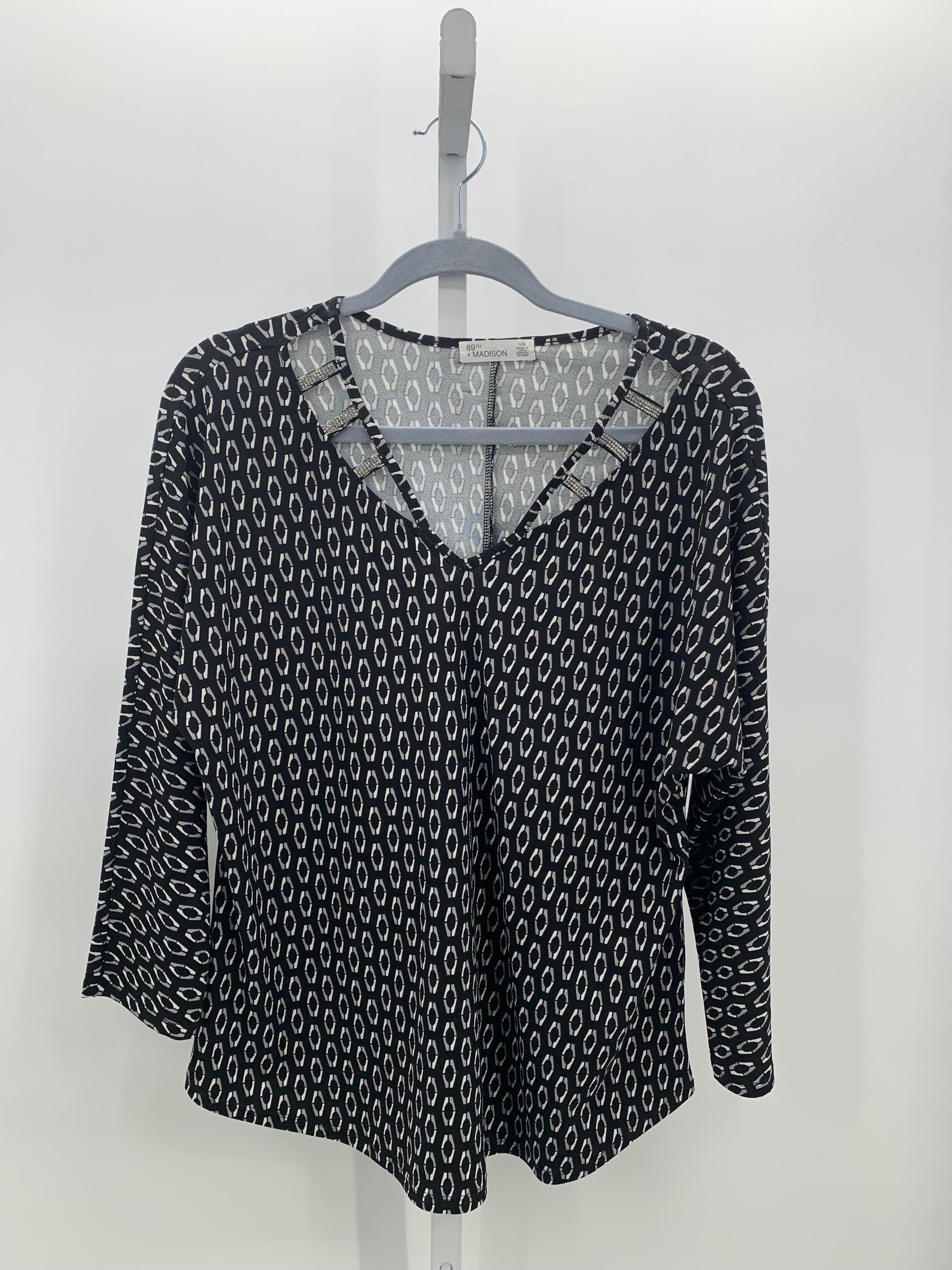 89th & Madison Size Large Misses 3/4 Sleeve Shirt