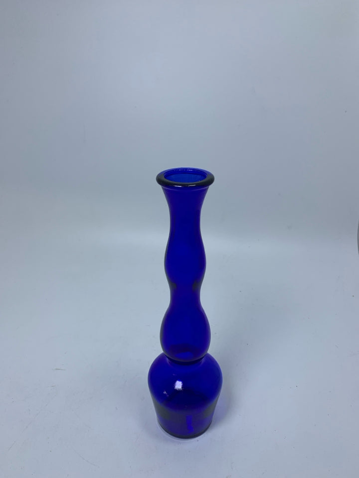 COBALT BLUE SKINNY VASE.