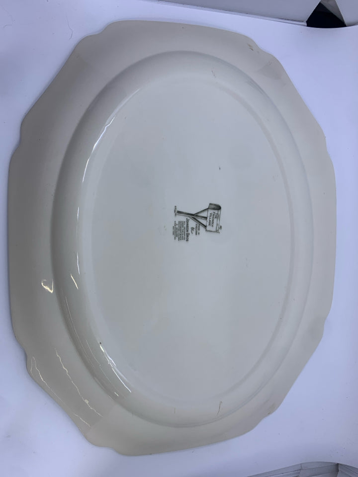 VTG LARGE SERVING PLATTER W/ TOWN SCENE.