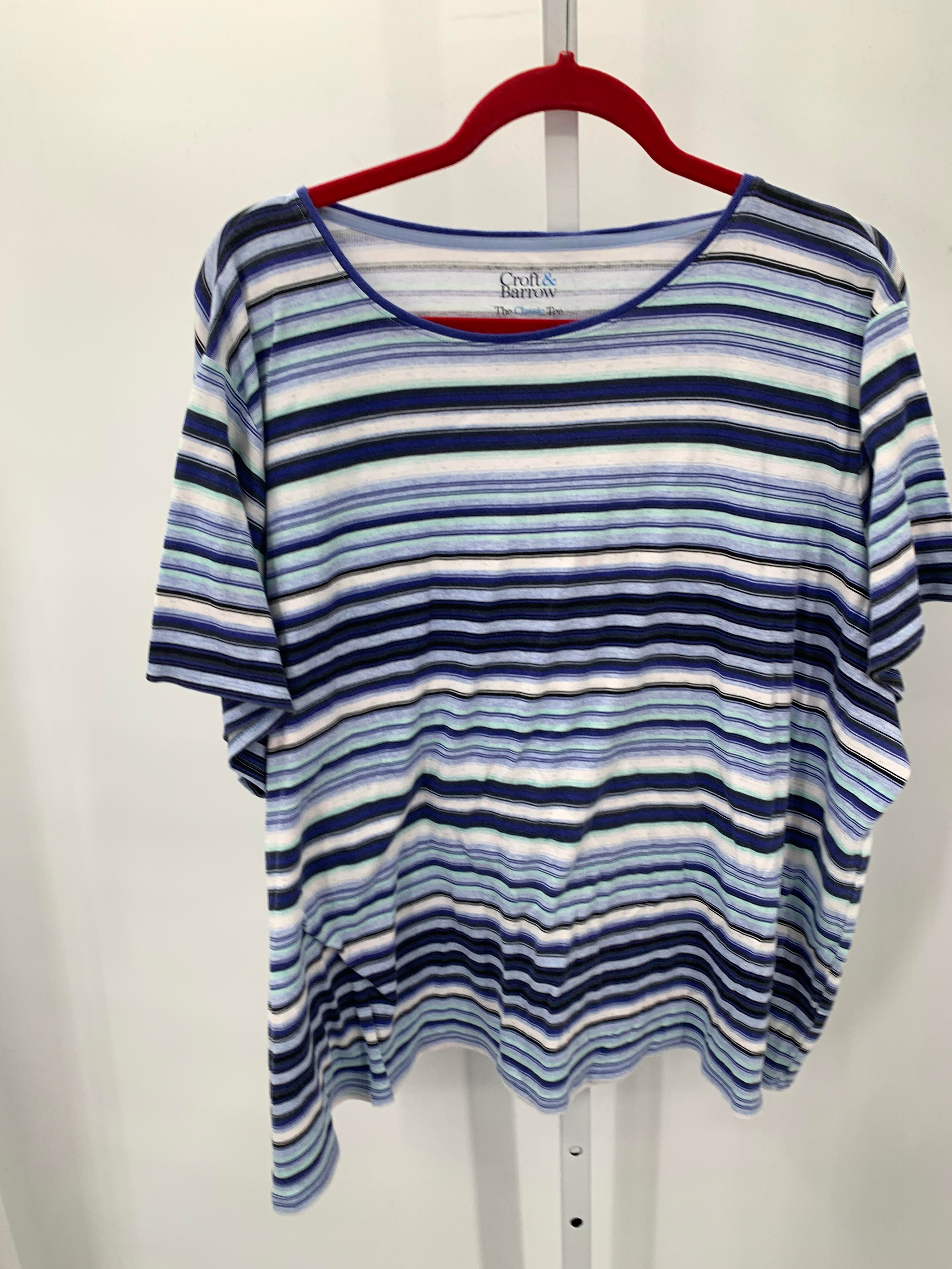 Croft & Barrow Size 3X Womens Short Sleeve Shirt