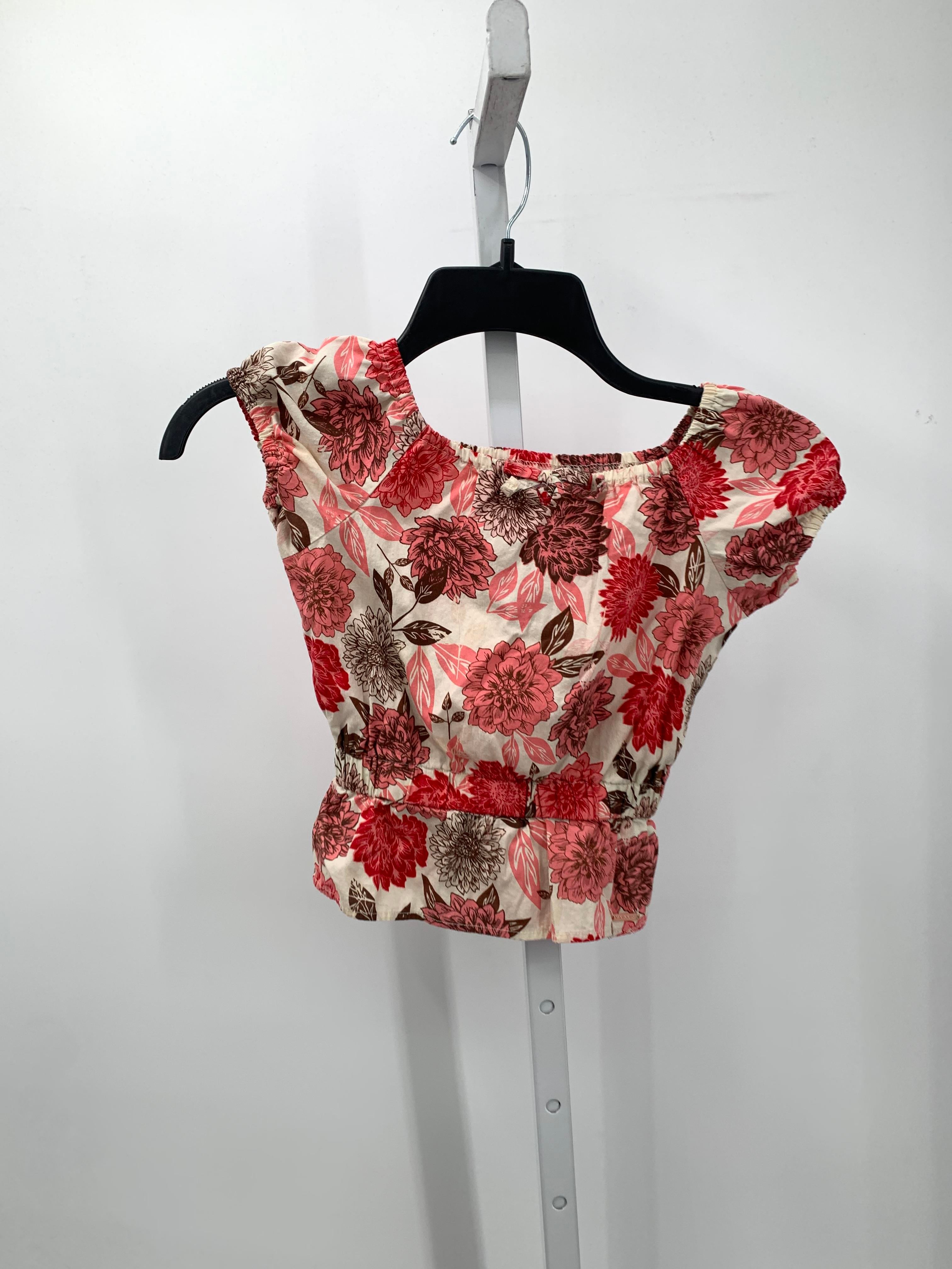 Tahari Size 7 Girls Short Sleeve Shirt