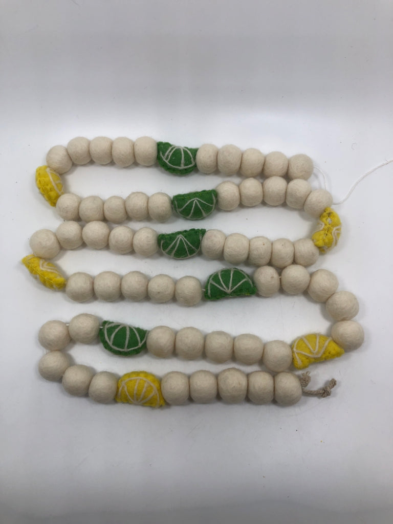 FELT LEMON AND LIME GARLAND.