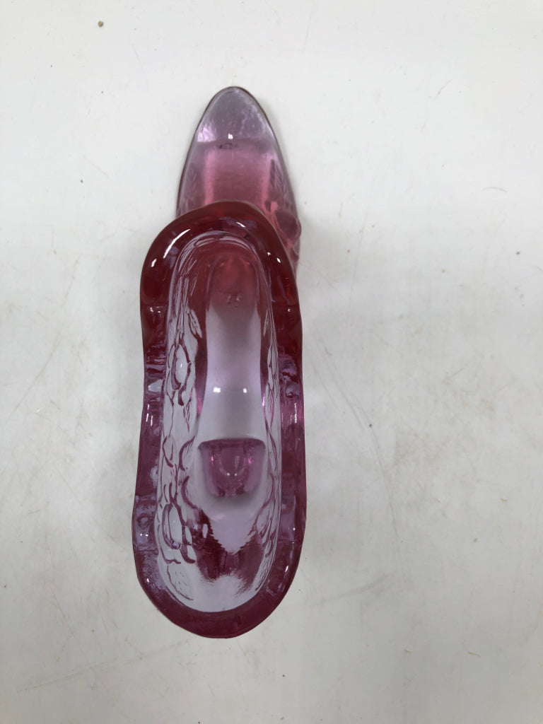 PINK DEPRESSION GLASS BOOT.