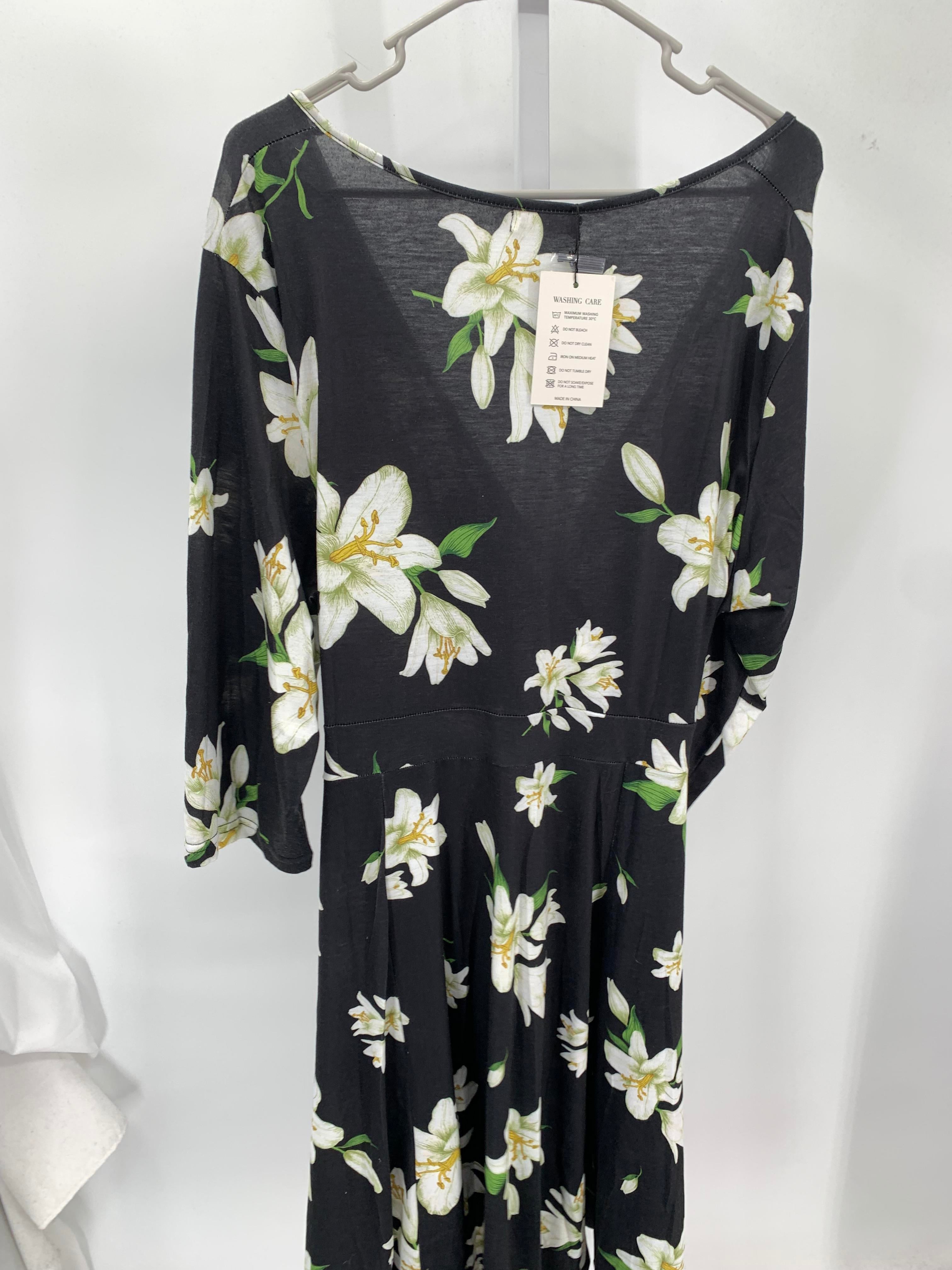 Size 22 W Womens 3/4 Sleeve Dress