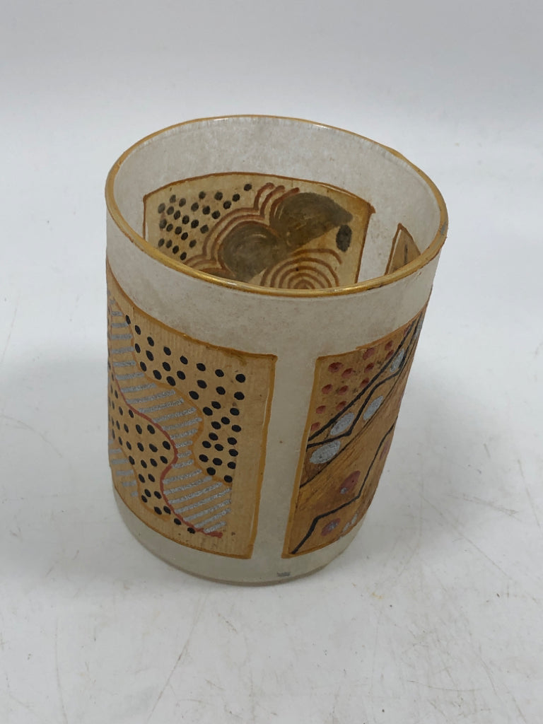 ABSTRACT T-BAG VOTIVE HOLDER CUP.