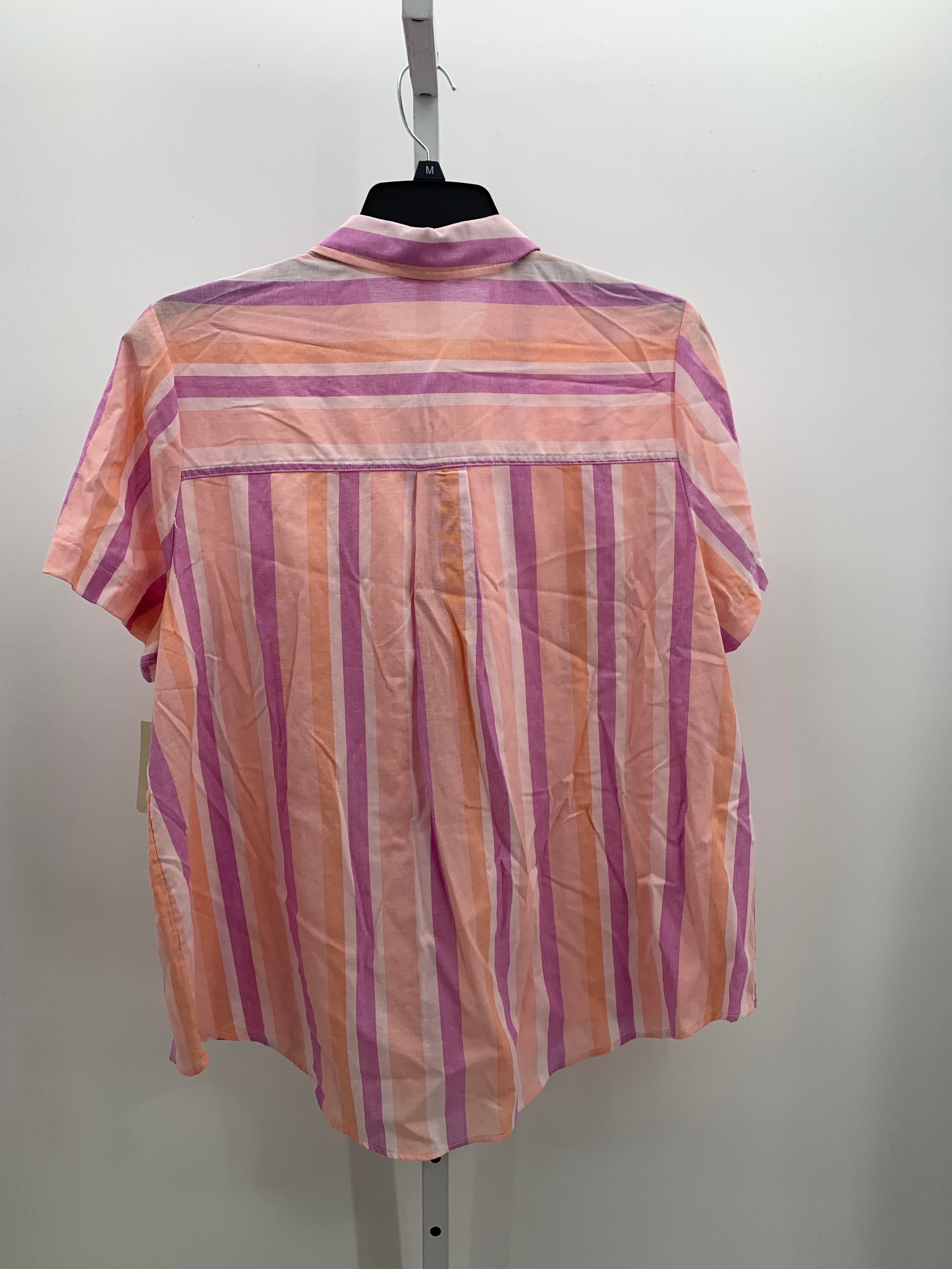 Terra & Sky Size 1X Womens Short Sleeve Shirt