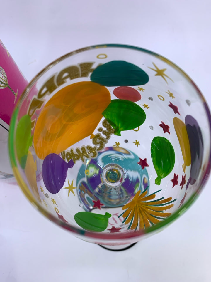 LOLITA 30TH BDAY WINE GLASS W/BOX.