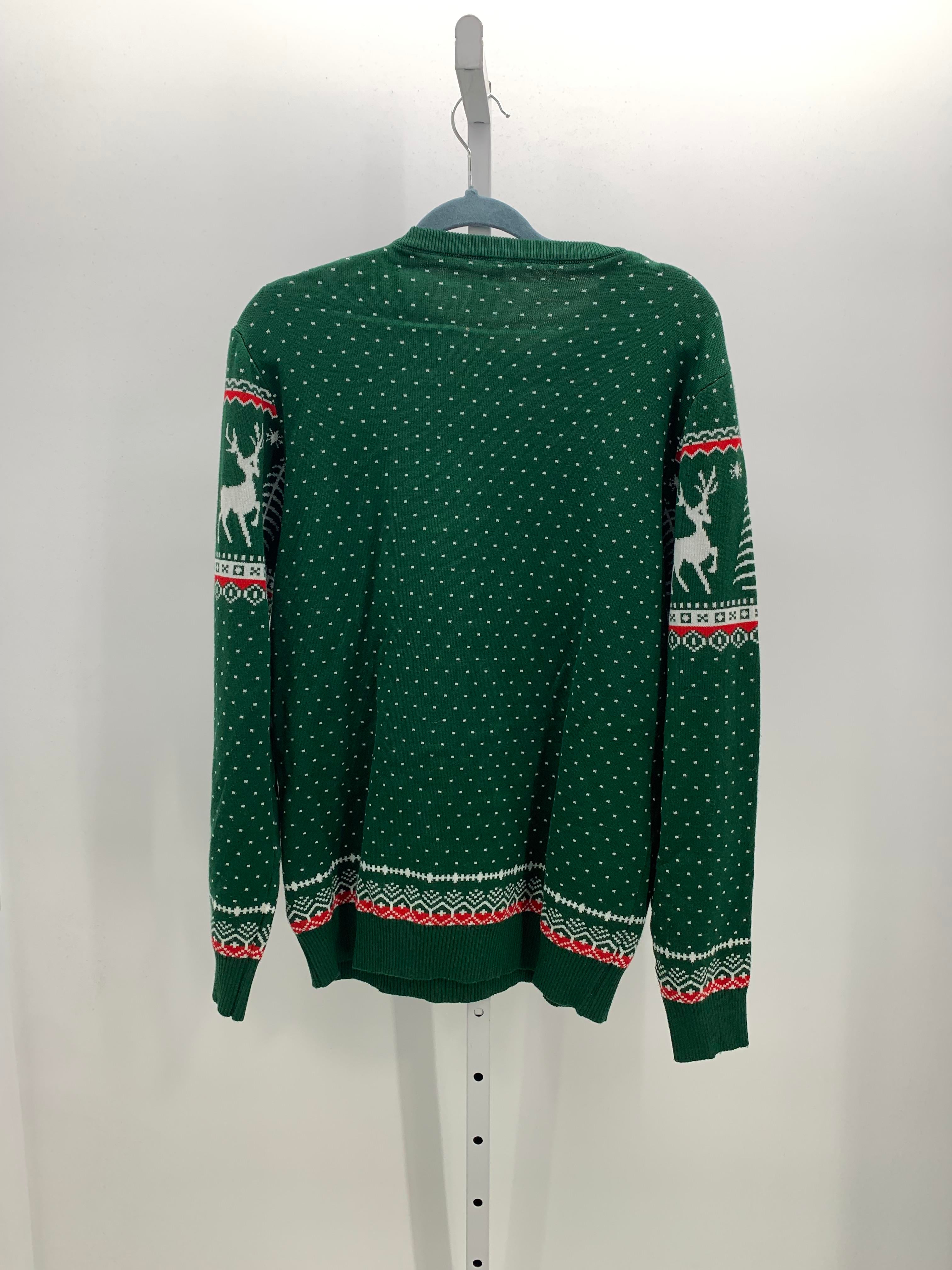 LONG SLV SWEATER REINDEER TREES.