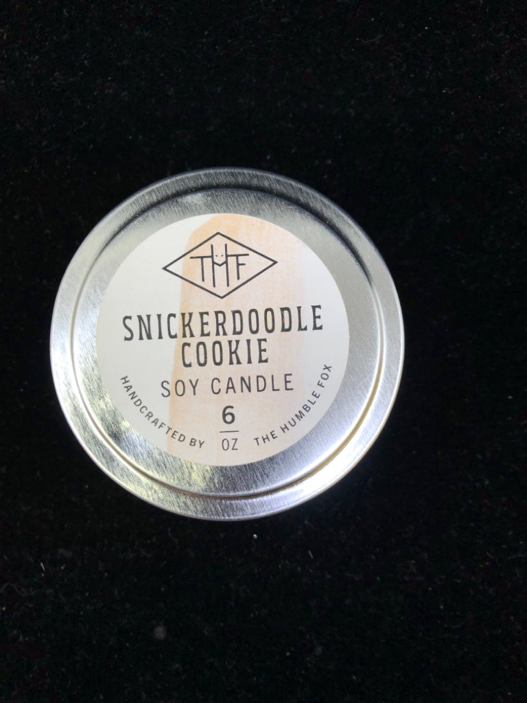 SNICKERDOODLE TIN CANDLE.