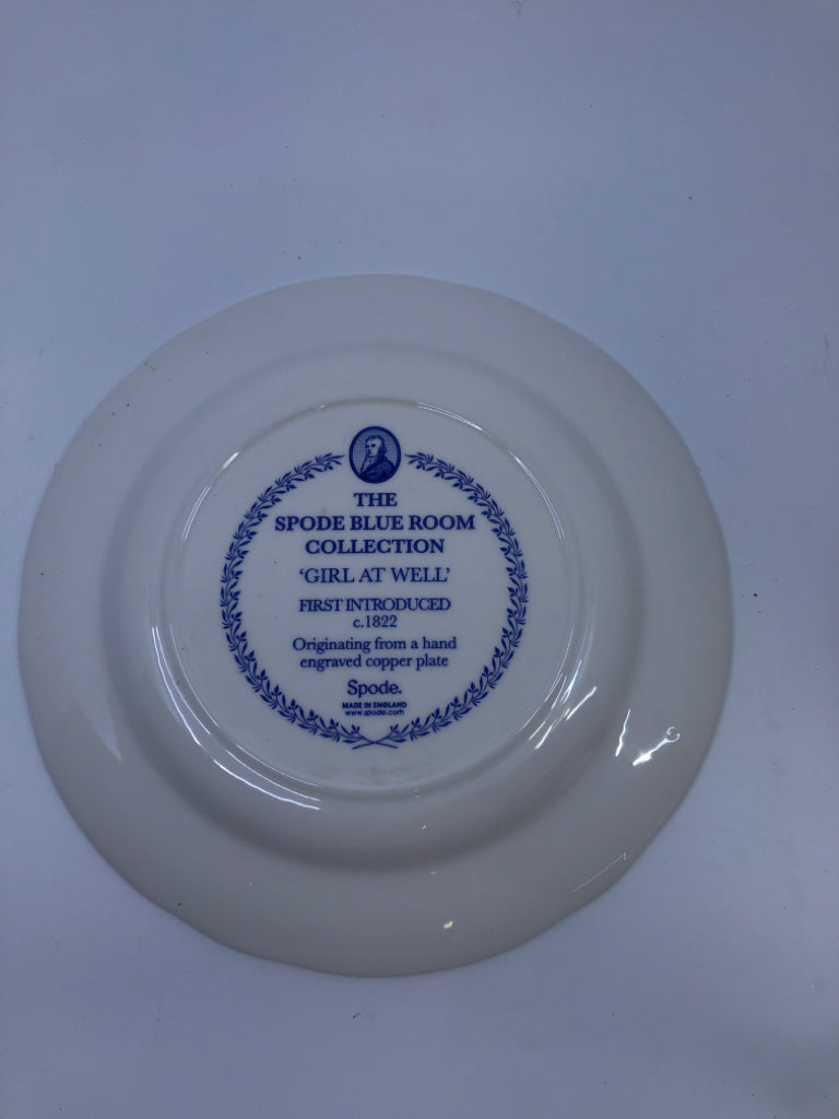 BLUE/WHITE "GIRL AT WELL" SPODE BLUE ROOM COLLECTION.