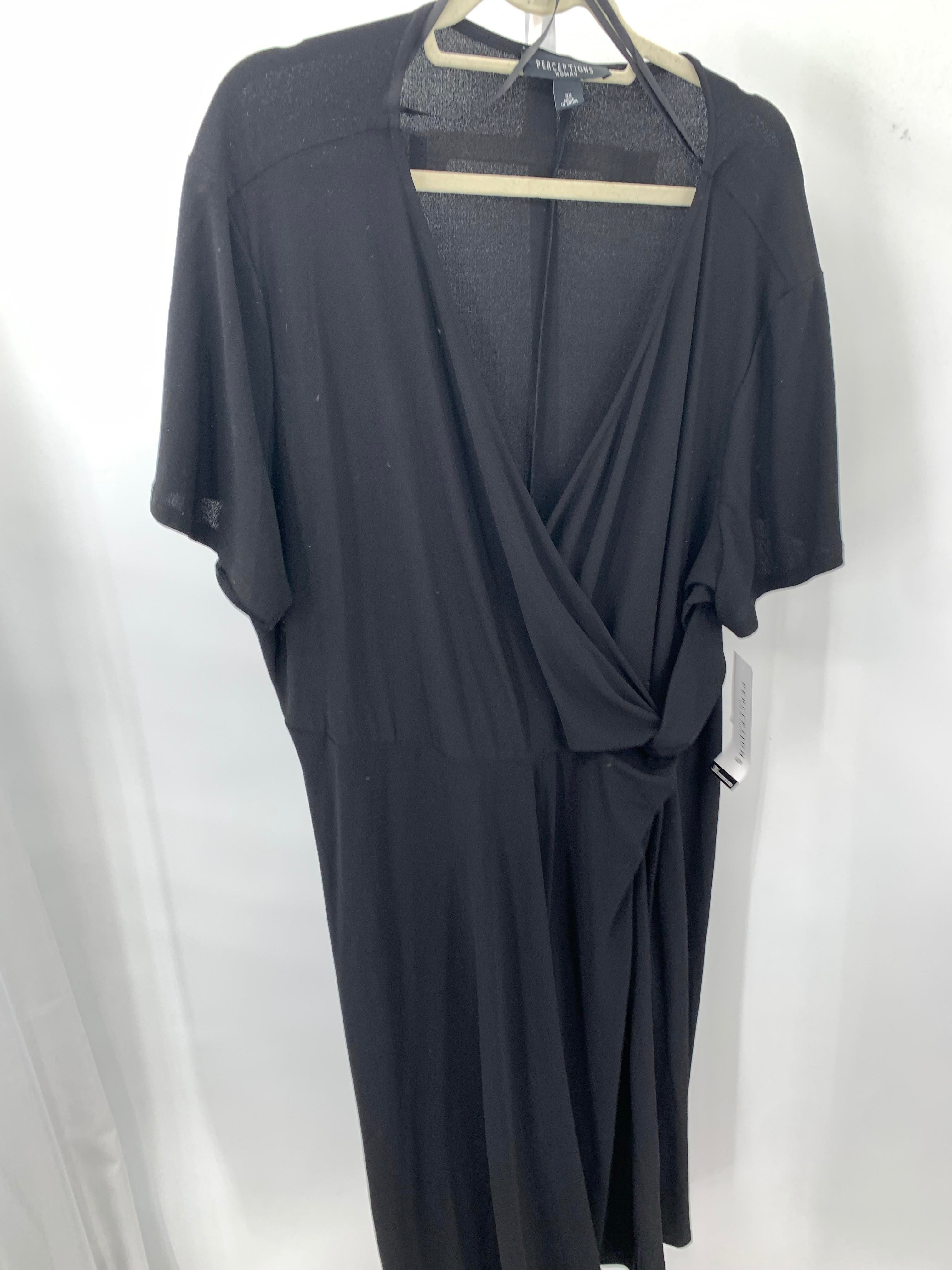 Perception Size 3X Womens Short Sleeve Dress