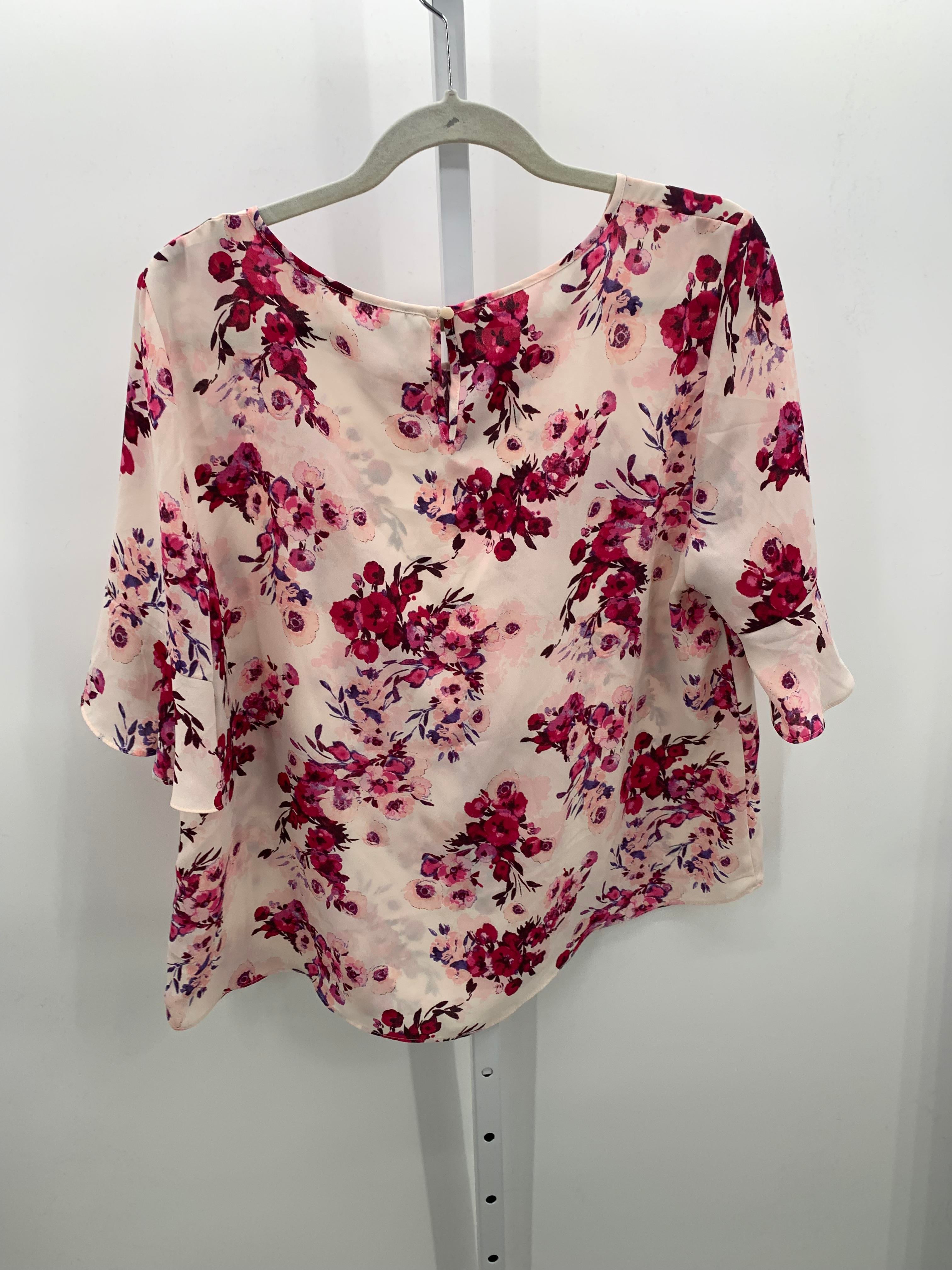 Elle Size Extra Large Misses Short Sleeve Shirt