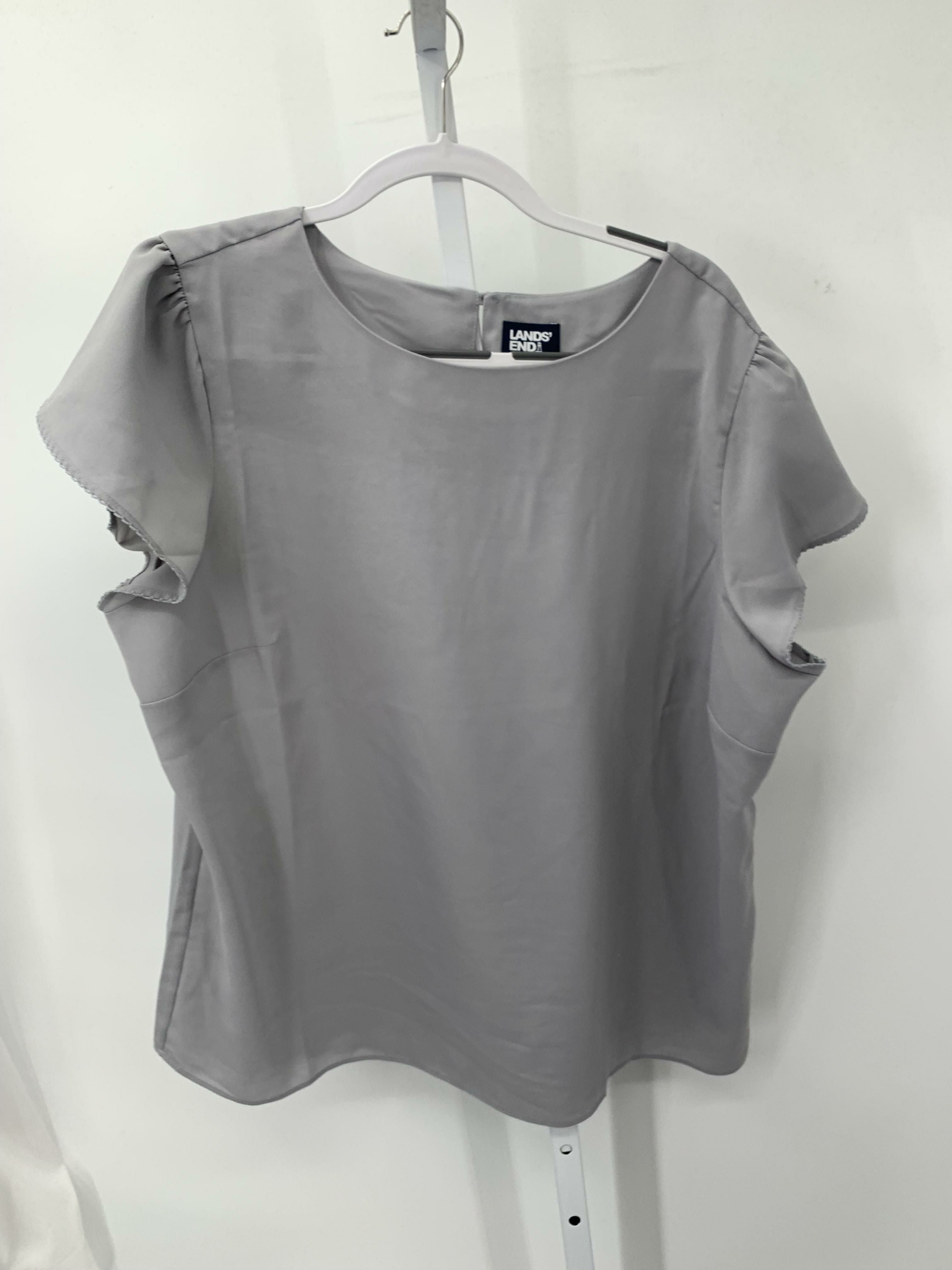 Lands End Size 18 W Womens Short Sleeve Shirt