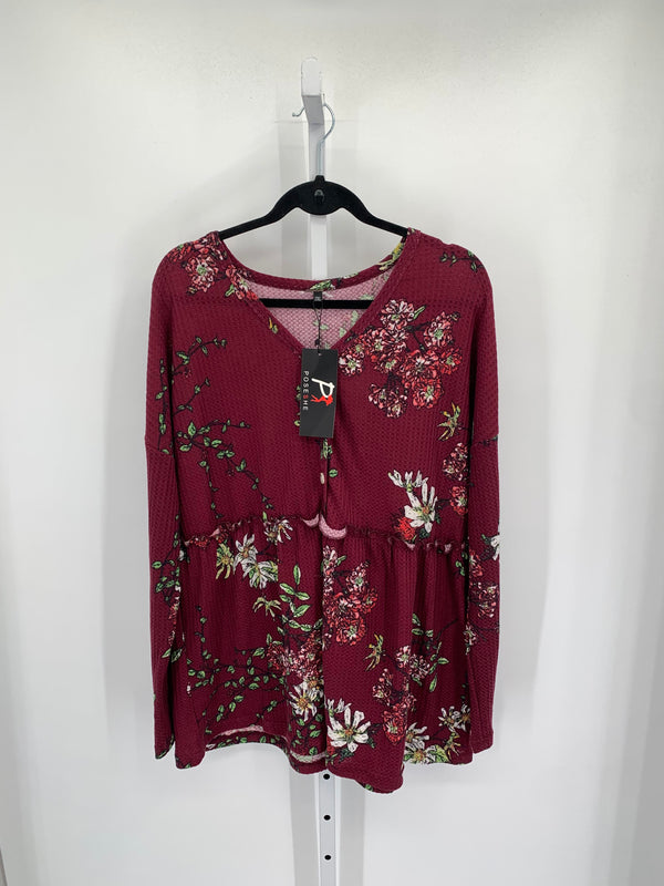 Size 2X Womens Long Sleeve Shirt