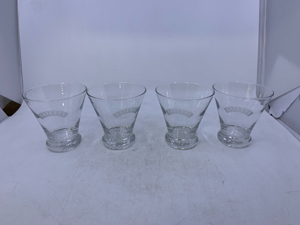 4 BAILEYS COCKTAIL GLASSES.