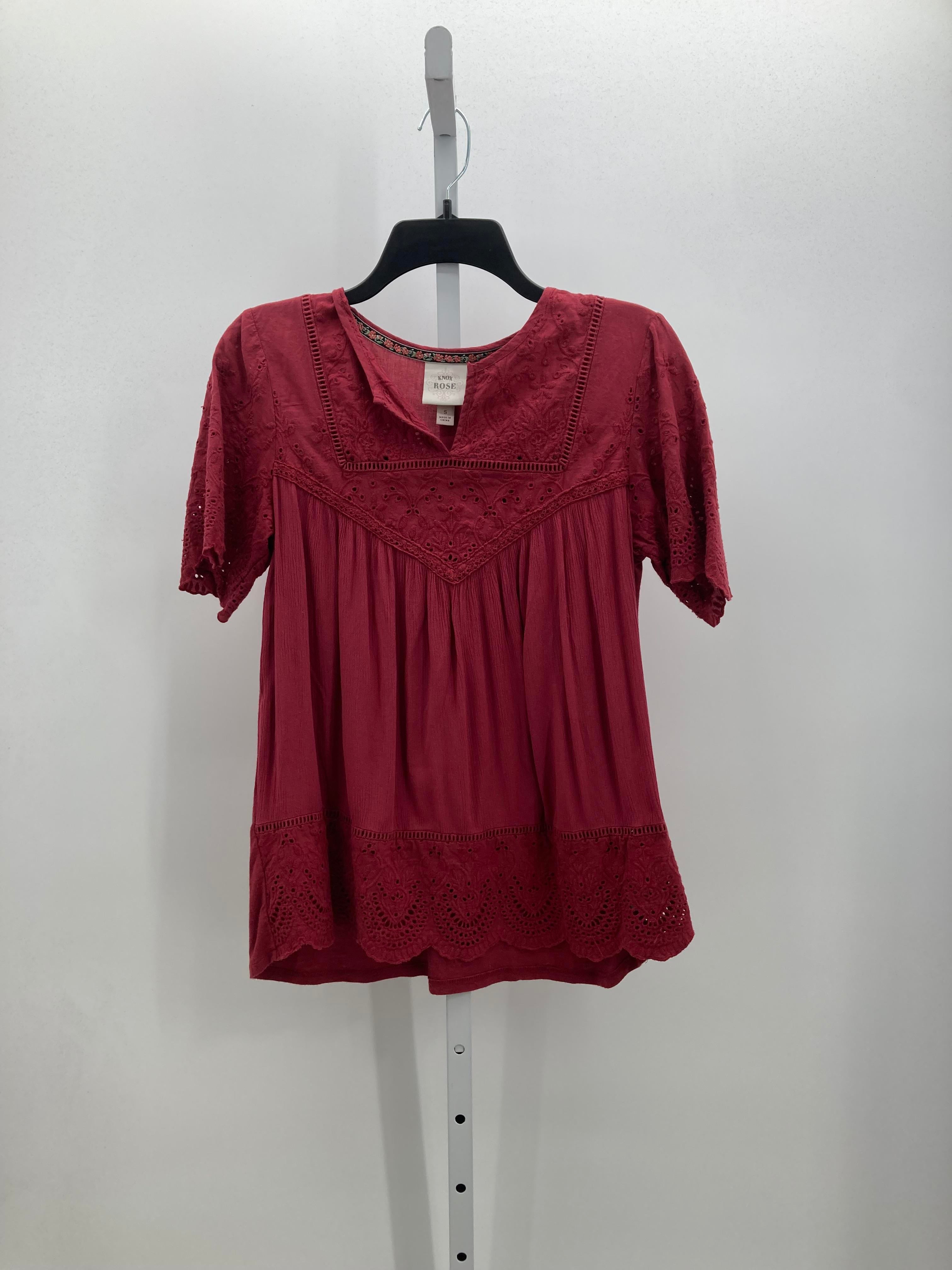 Knot US Size Small Misses Short Sleeve Shirt