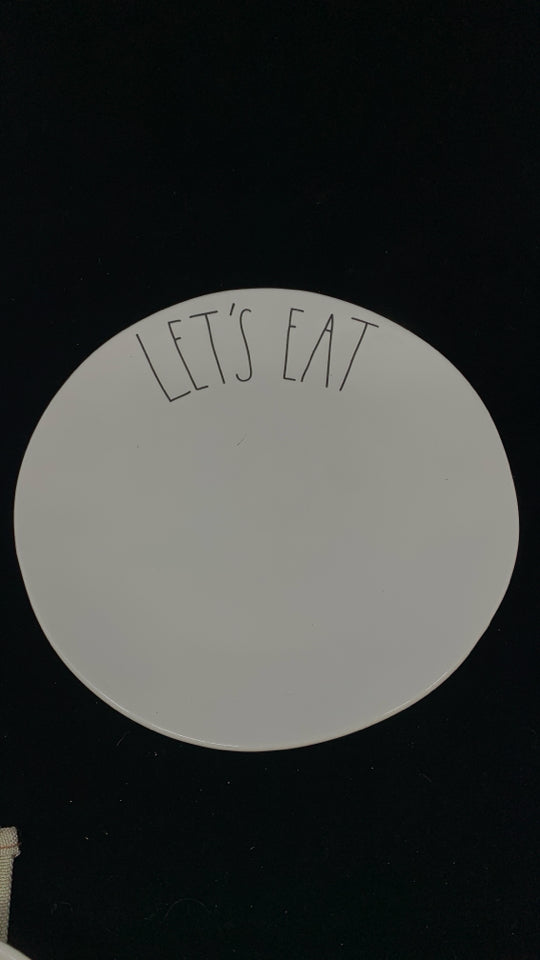LET'S EAT SERVING PLATE.