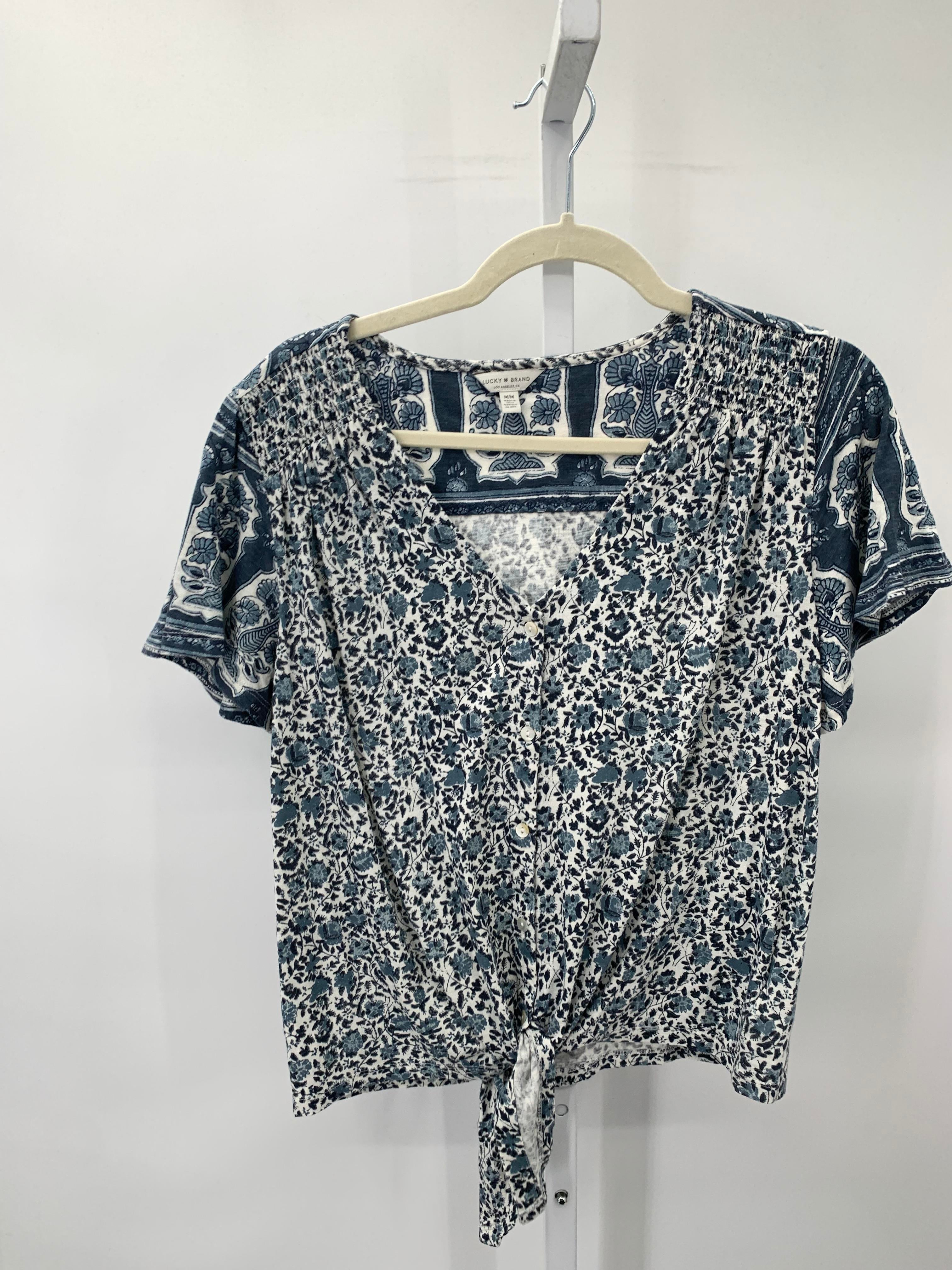 Lucky Brand Size Medium Misses Short Sleeve Shirt