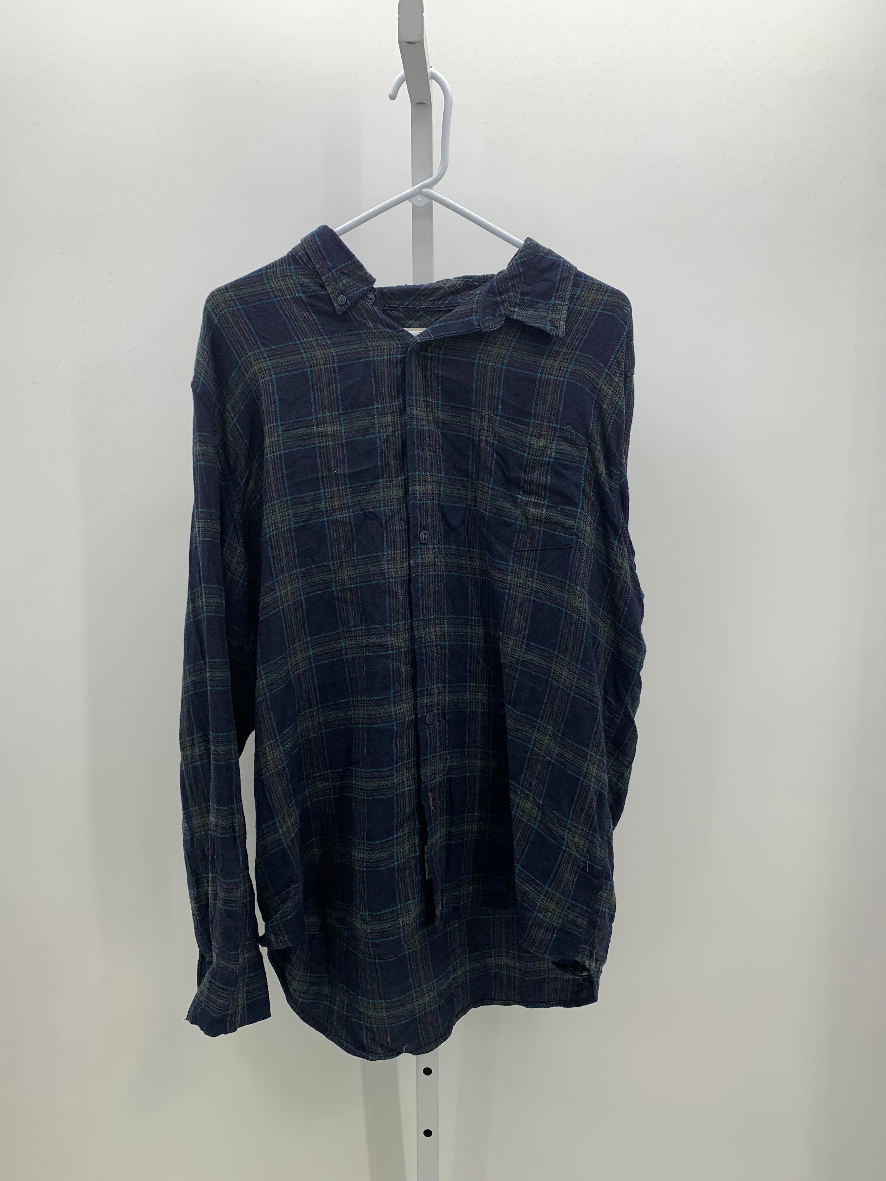 GREEN PLAID BTN DOWN