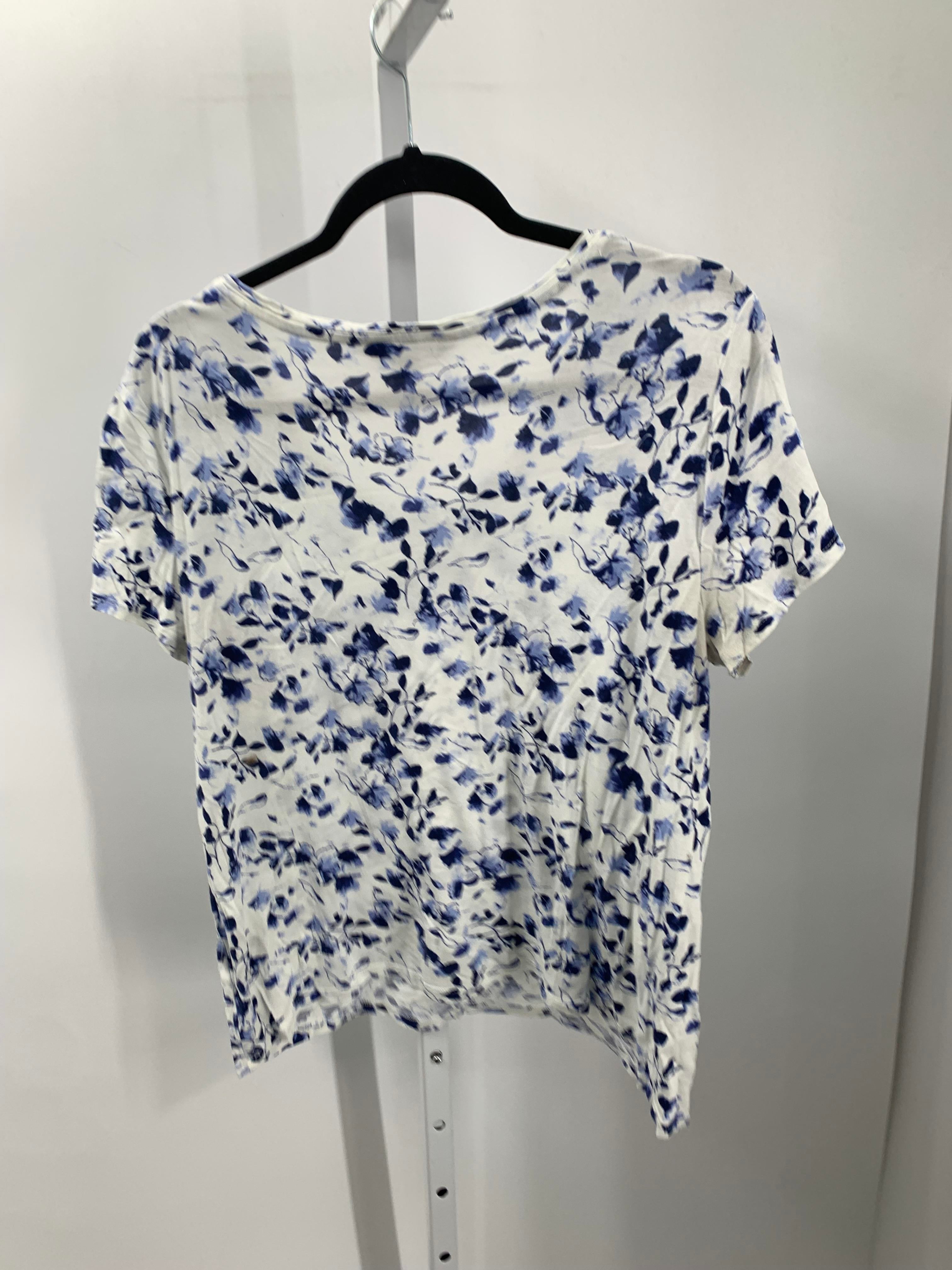 Vera Wang Size Large Misses Short Sleeve Shirt