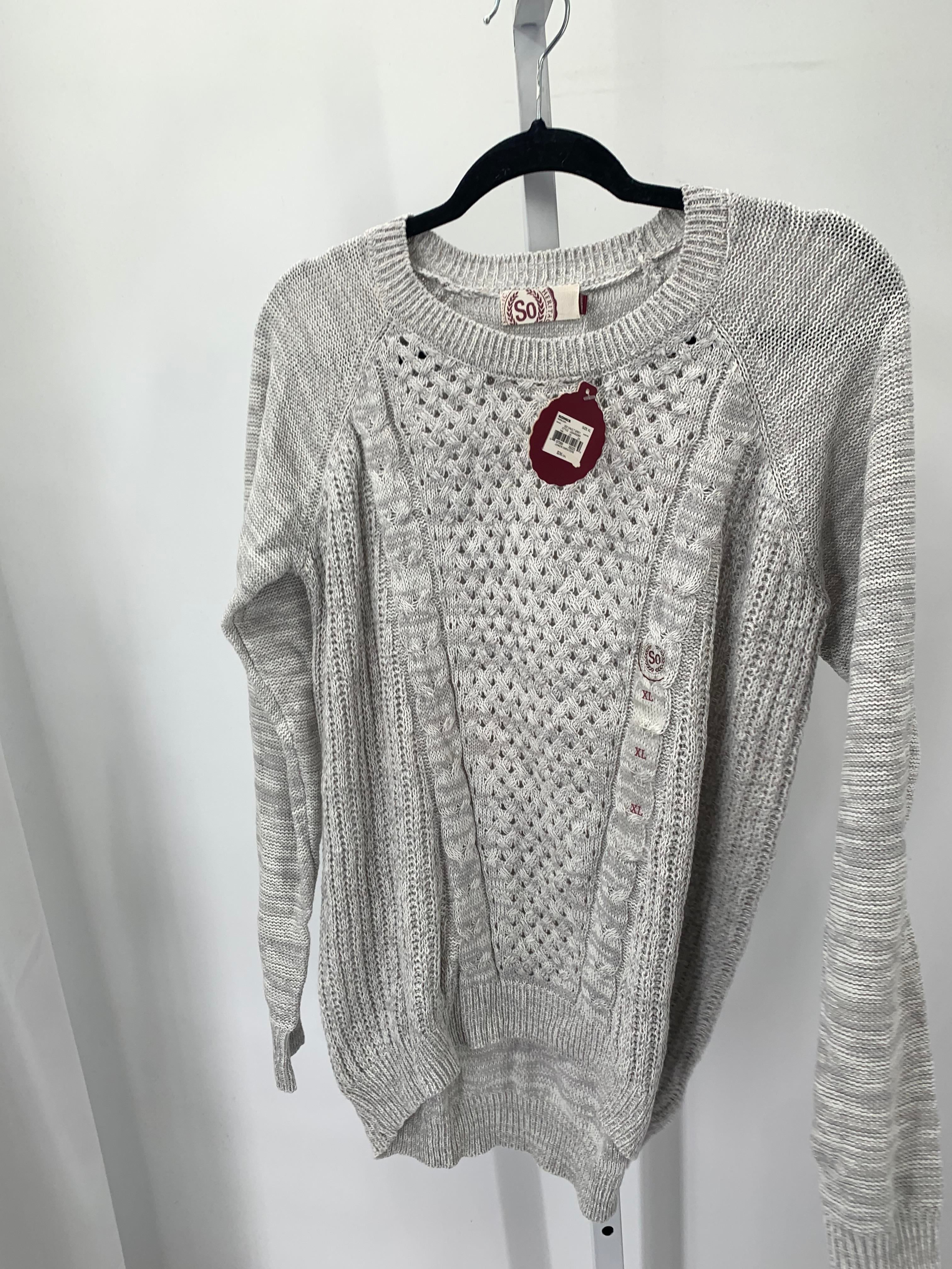 SO Size Extra Large Juniors Long Sleeve Sweater
