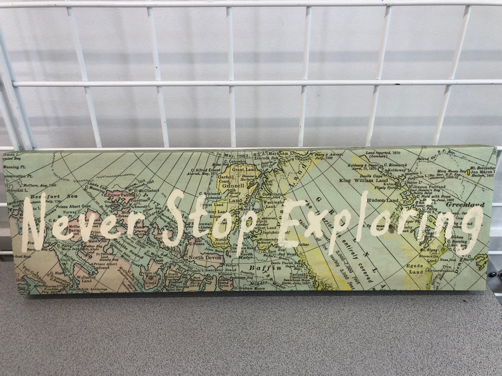 NEVER STOP EXPLORING GLOBE-STRETCH CANVAS.