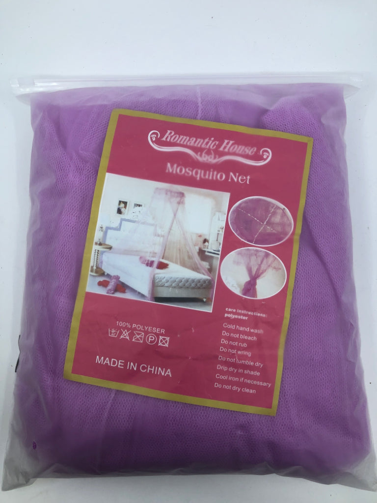 NIP PURPLE MOSQUITO NET BED CANOPY