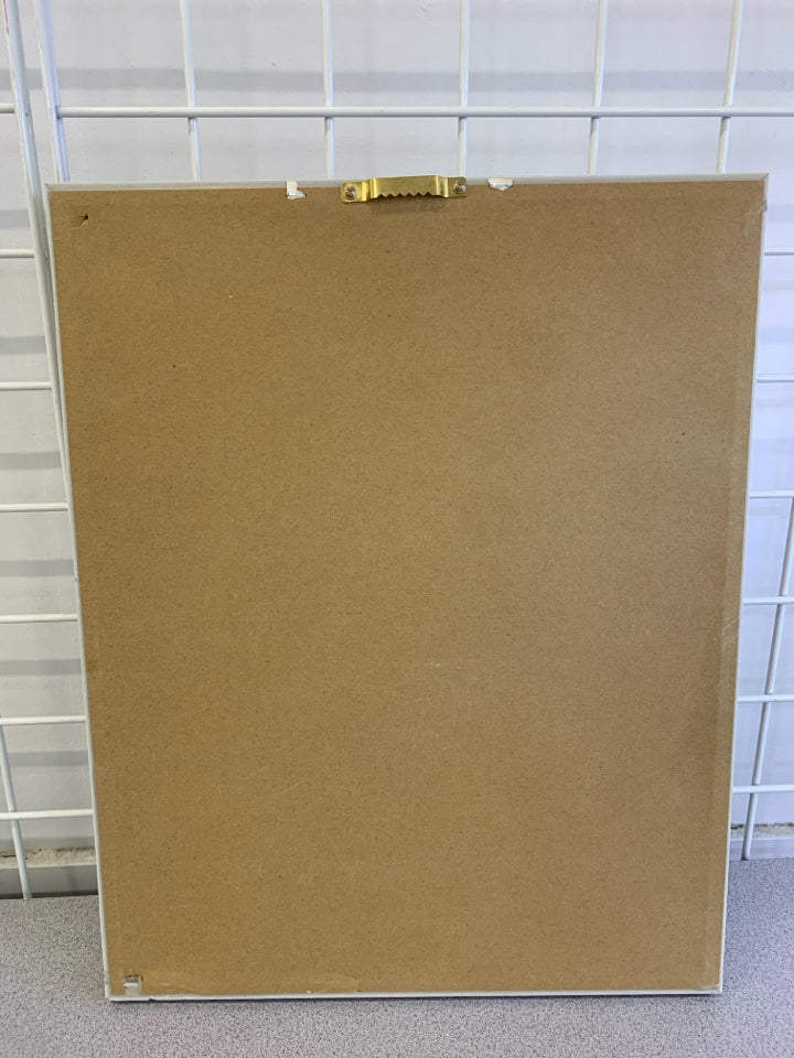 FERNS WATERCOLOR PAINTING IN LT WOOD FRAME.